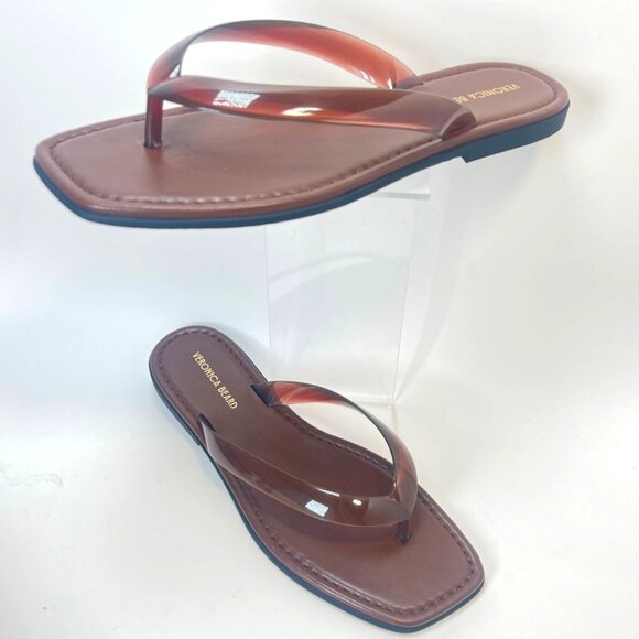 Veronica Beard Clea Flip Flop Women Hazelwood Sandals Size 7 - Picture 1 of 11